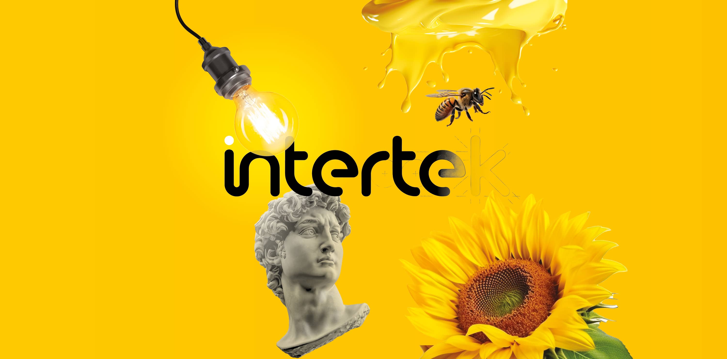 Graphic reads 'Intertek' with cutouts of various objects on a yellow background